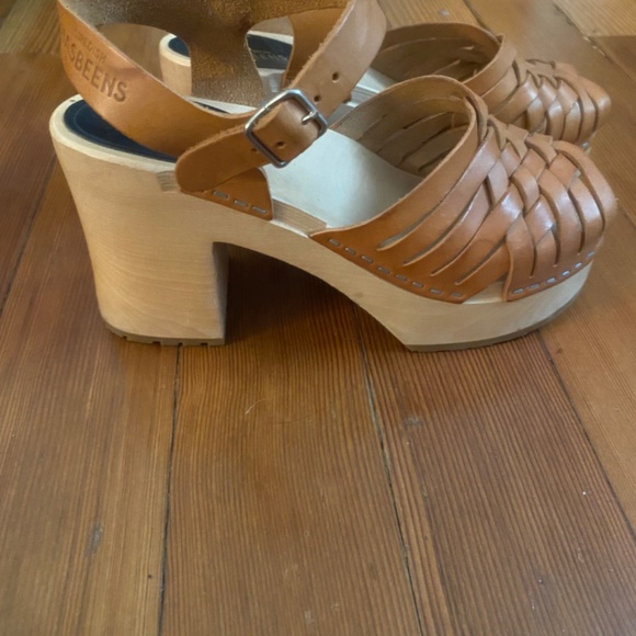Swedish Hasbeens Gullan Natural, Tan leather, Size 38 - Picture 6 of 7